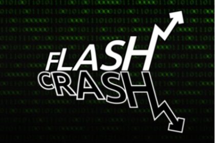 scritta grafica flash crash