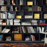 shelf with dozens and dozens of books